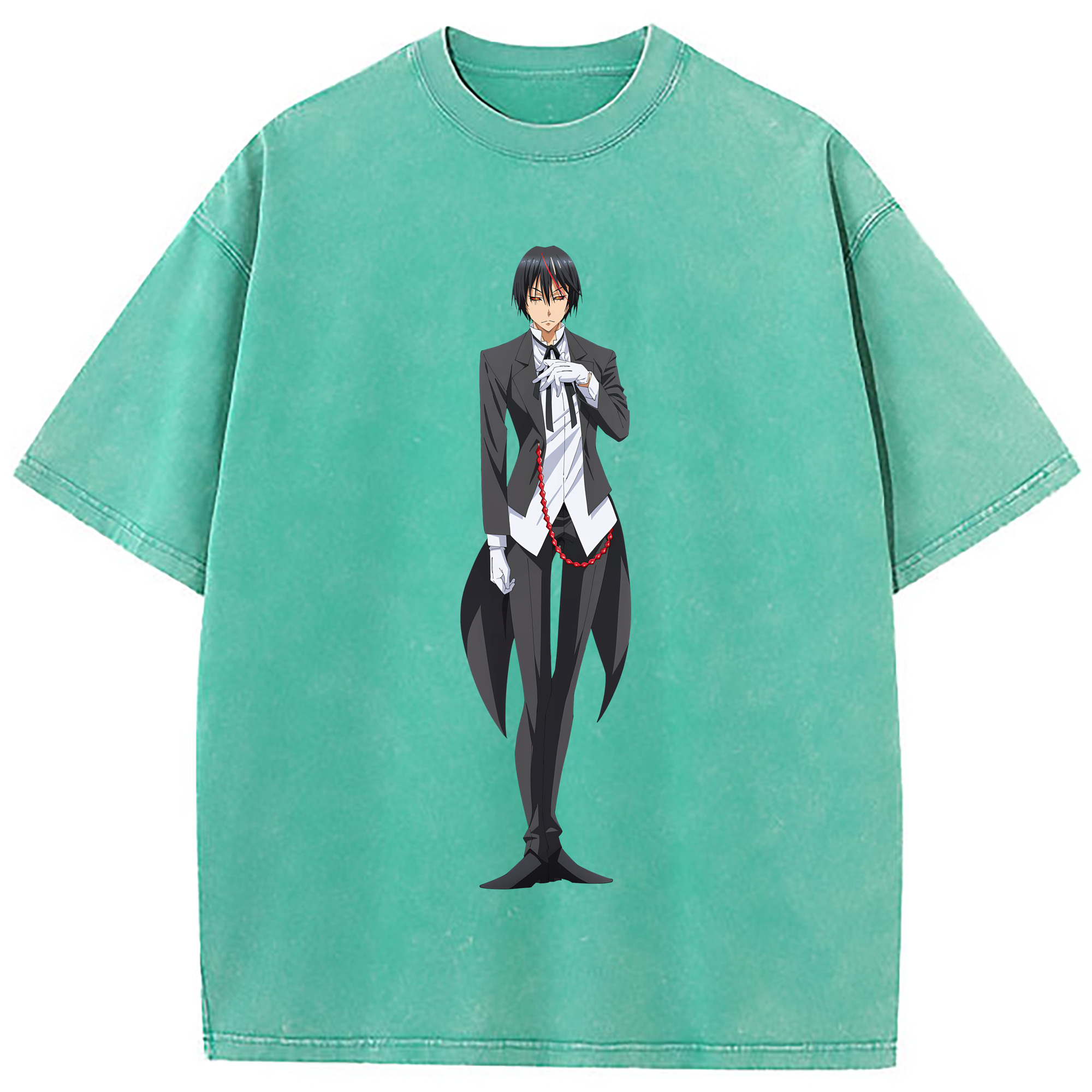 （画像用） 転スラ Regarding Reincarnated to Slime 綿100% ヴィンテージ風 半袖Tシャツ（フロントプリント）
